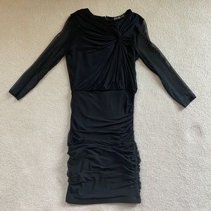 Elizabeth & James Sheer Long Sleeve Mini Dress